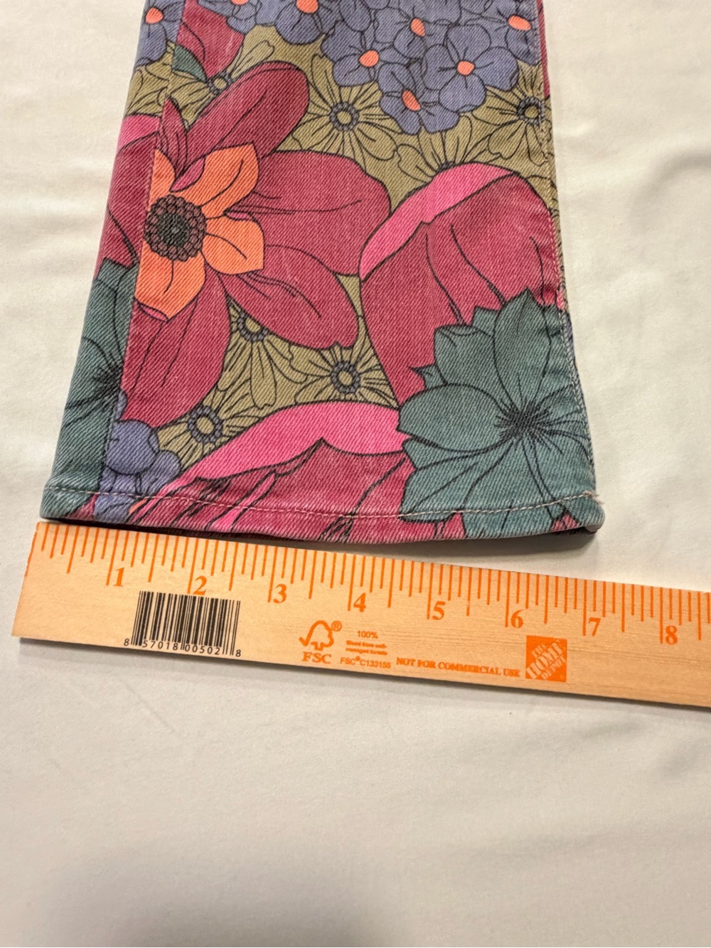 MOTHER The Patch Pocket Insider Flood Psychic Floral Crop Jeans 24 - Picture 8 of 10